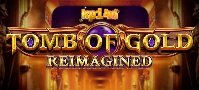 Visual artistik dari ruang harta karun kuno dalam permainan slot Tomb of Gold Reimagined